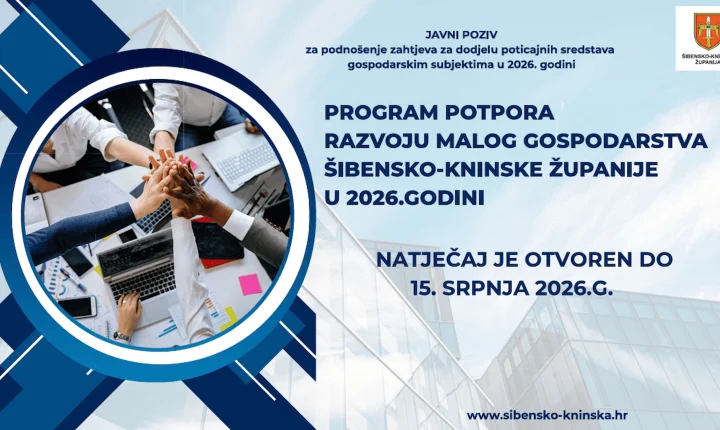 Javni poziv za podnošenje zahtjeva za dodjelu poticajnih sredstava gospodarskim subjektima u 2026. godini