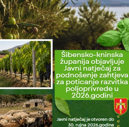 Objavljen Javni natječaj za podnošenje zahtjeva za poticanje razvitka poljoprivrede u 2026. godini