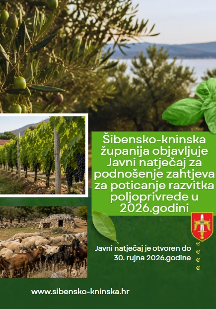 Objavljen Javni natječaj za podnošenje zahtjeva za poticanje razvitka poljoprivrede u 2026. godini